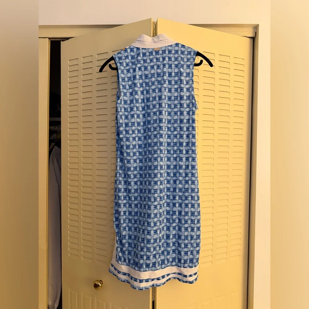 Cabana Life Blue White Sleeveless Dress Size S Resort Beach - Picture 4 of 7